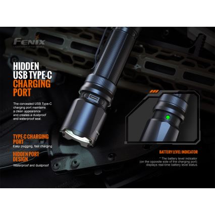 Fenix TK20RV20 - Lanterna LED táctica recarregável LED/USB IP68 3000 lm 48 h