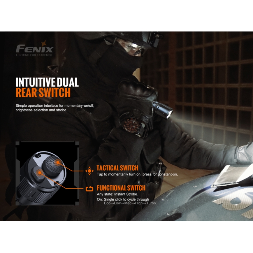 Fenix TK20RV20 - Lanterna LED táctica recarregável LED/USB IP68 3000 lm 48 h