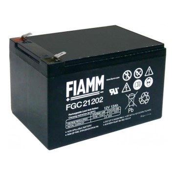 Fiamm FGC21202 - Acumulador cíclico de chumbo-ácido 12V/12Ah/faston 6,3mm