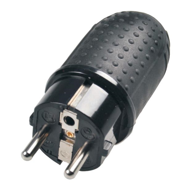 Ficha de borracha para ambiente húmido 230V/16A IP44