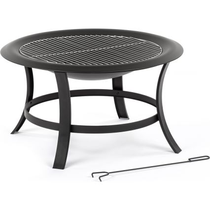 Fieldmann - Anel de fogueira portátil com grelha d. 74 cm