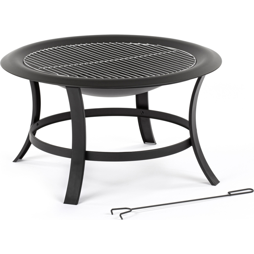 Fieldmann - Anel de fogueira portátil com grelha d. 74 cm
