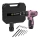 Fieldmann - Berbequim sem fios com acessórios 12V 1300 mAh rosa/preto