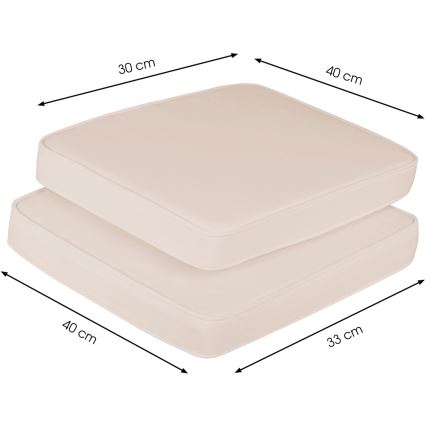 Fieldmann - Conjunto de almofadas para conjunto de varanda creme