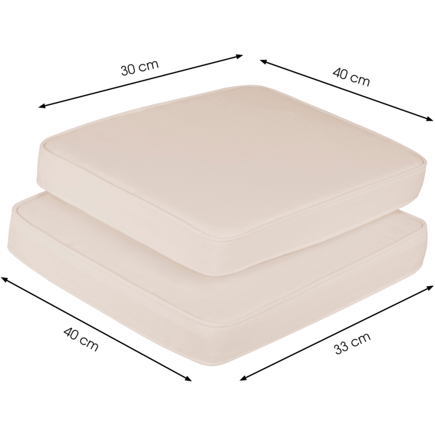 Fieldmann - Conjunto de almofadas para conjunto de varanda creme