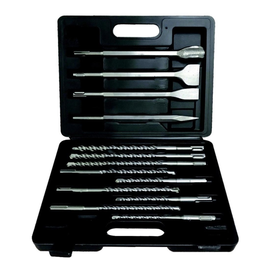 Fieldmann - Conjunto de brocas e talhadeiras SDS 13 pcs