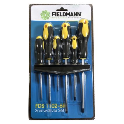 Fieldmann - Conjunto de chave de fendas com suporte 6 pcs