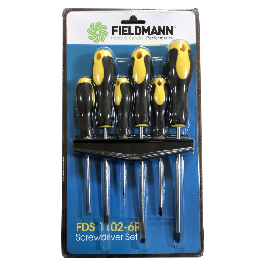 Fieldmann - Conjunto de chave de fendas com suporte 6 pcs