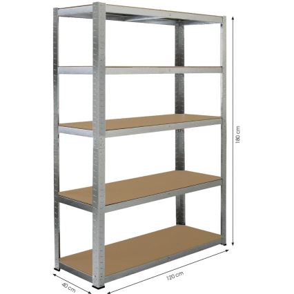 Fieldmann - Estante de armazenamento 180x120x40 cm