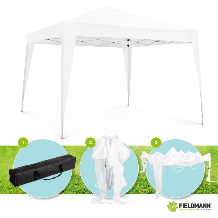 Fieldmann - Gazebo de jardim 3x3 m branco