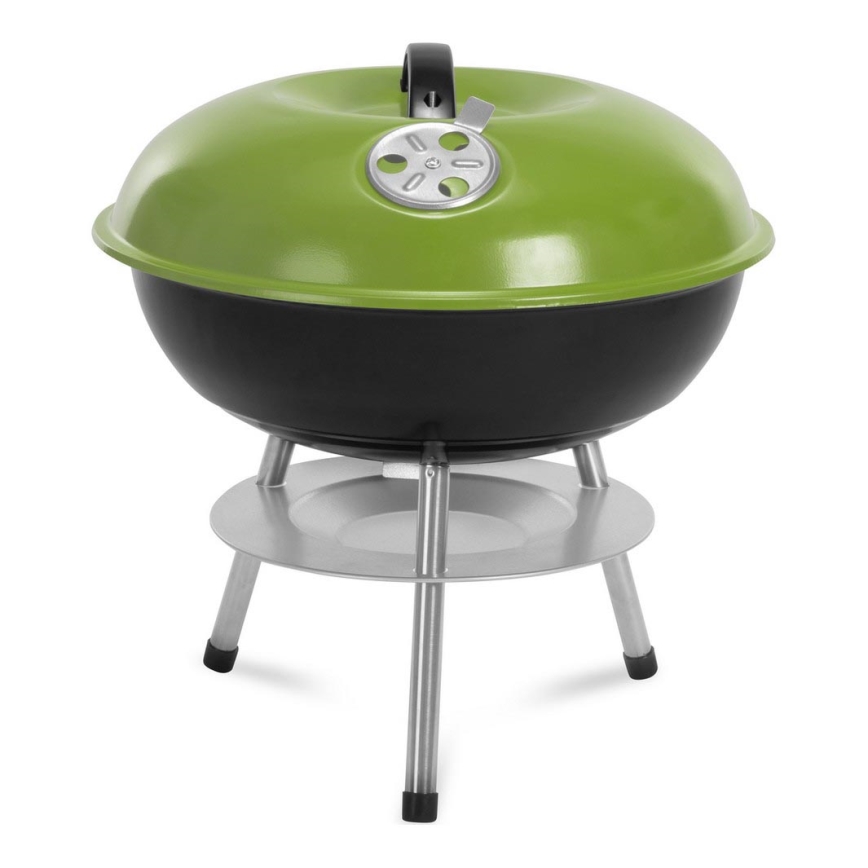 Fieldmann - Grelha de mesa de carvão vegetal verde/preto