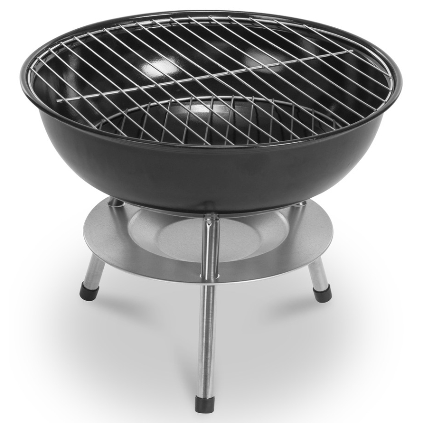 Fieldmann - Grelha de mesa de carvão vegetal verde/preto
