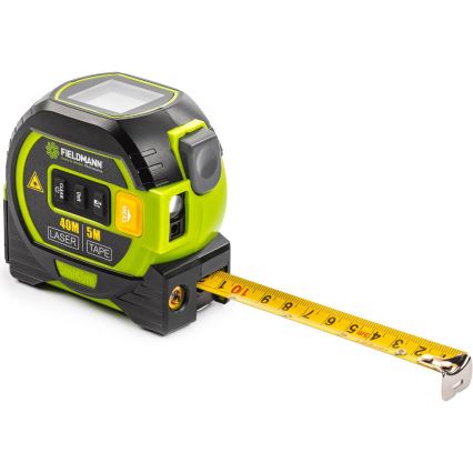 Fieldmann - Medidor de distâncias a laser com ecrã LED e medidor de precisão 2xAA