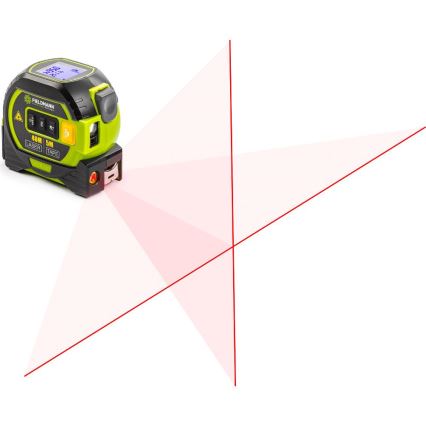 Fieldmann - Medidor de distâncias a laser com ecrã LED e medidor de precisão 2xAA