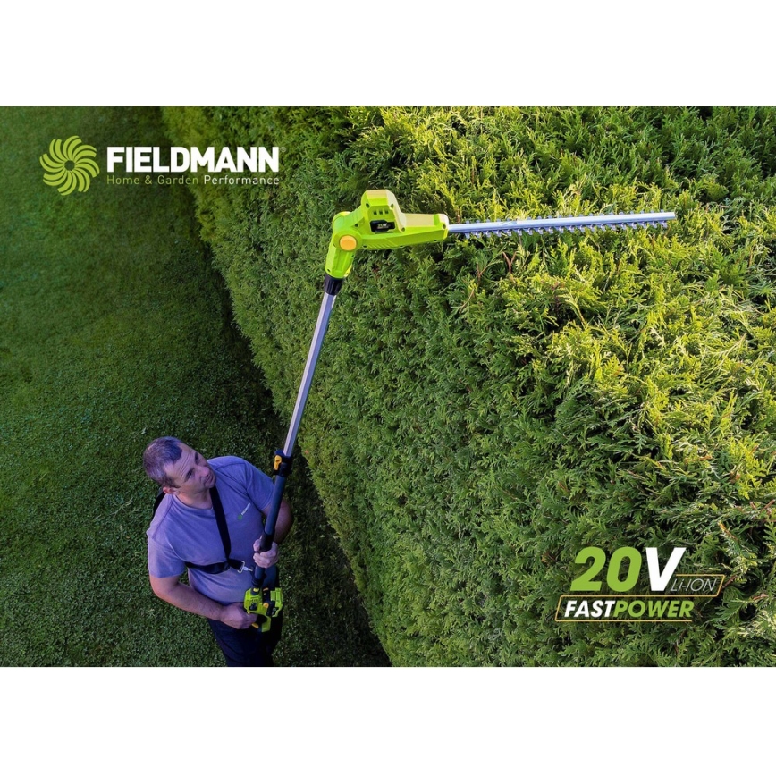Fieldmann - Tesoura de sebe telescópica sem fios 20V
