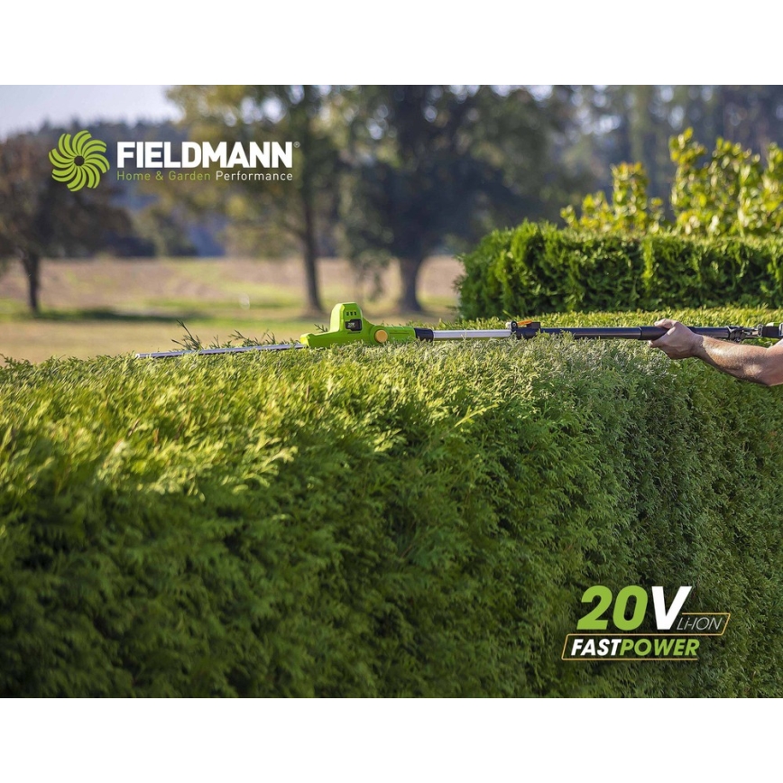 Fieldmann - Tesoura de sebe telescópica sem fios 20V