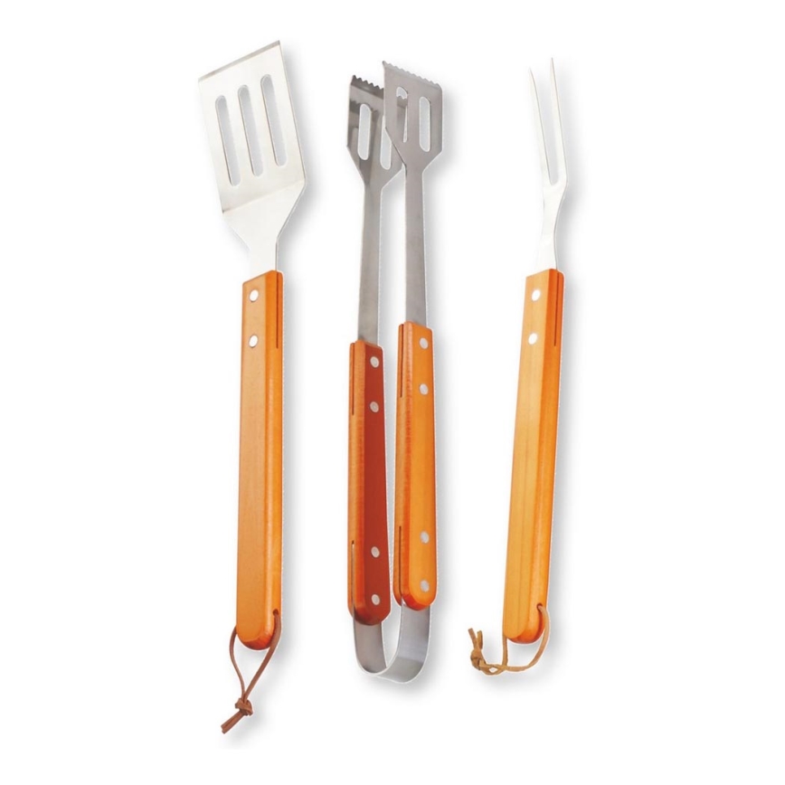 Fieldmann - Utensílios de grelhar 3 unid. de aço inoxidável