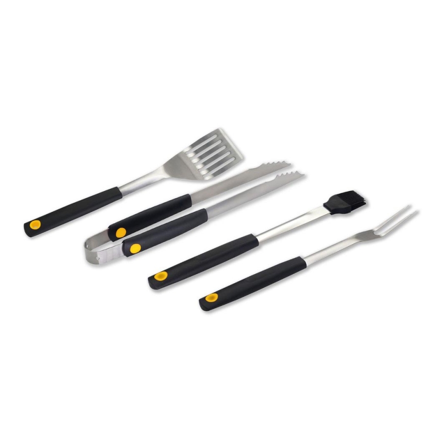 Fieldmann - Utensílios de grelhar 4 unid. de aço inoxidável