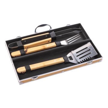 Fieldmann - Utensílios de grelhar em aço inoxidável com uma caixa 3 unid.