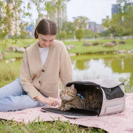 Fikago - Saco de transporte para cães e gatos TRUFFLE Artic Flower