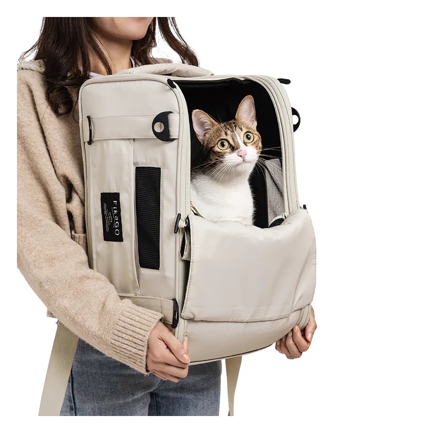 Fikago - Saco de transporte para cães e gatos TRUFFLE Creamy Cloud