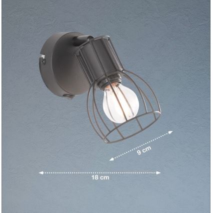 Fischer & Honsel 30074 - Foco de parede KAFES 1xE14/25W/230V
