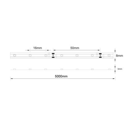 Fita de casa de banho LED 5m 8,5W /12V IP44 3000K