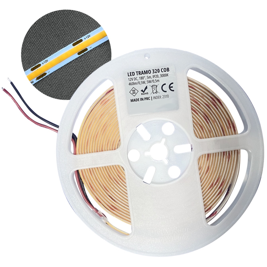 Fita LED LED/50W/12V 5 m 3000K IP65