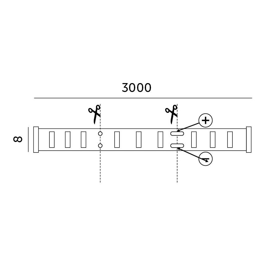 Fita LED Regulável LED/25W/230V 3m 4000K