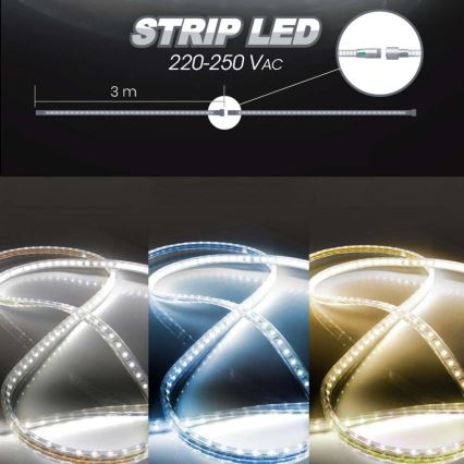 Fita LED EASY CONNECT LED/14,4W/230V 3m IP67 azul