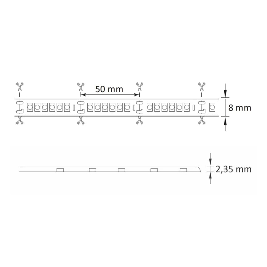 Fita LED Exterior 3m LED/23W/24V/230V 4000K IP65