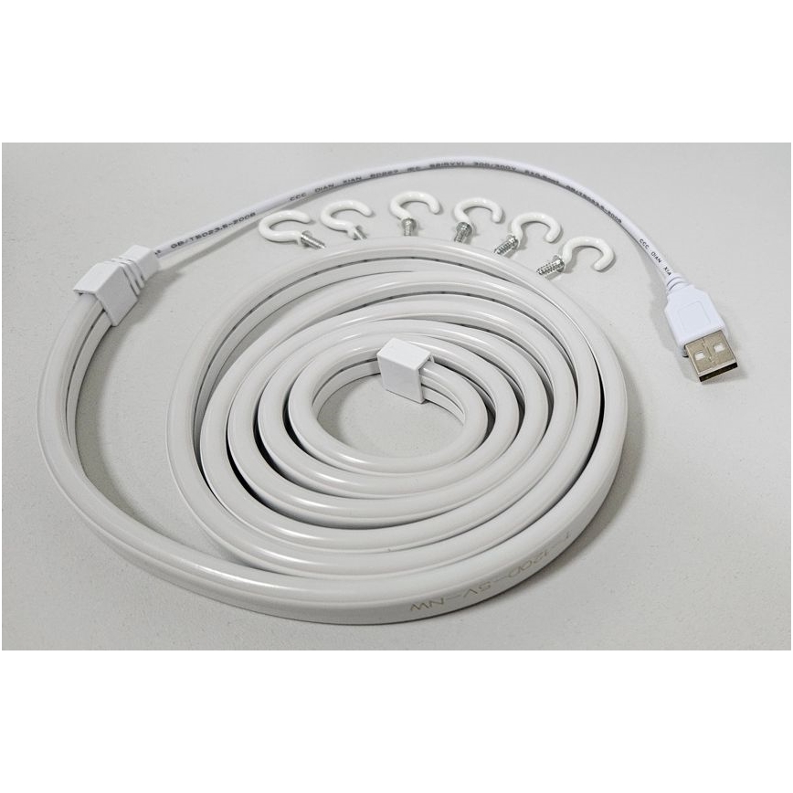 Fita LED Flexível NEON LED/5V USB 1,8 m branco
