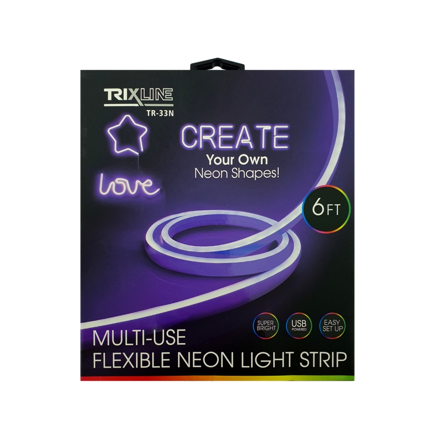 Fita LED Flexível NEON LED/5V USB 1,8 m roxo