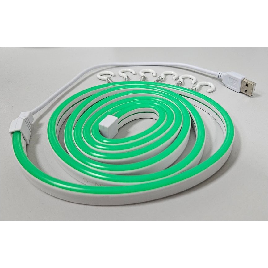 Fita LED Flexível NEON LED/5V USB 1,8 m verde