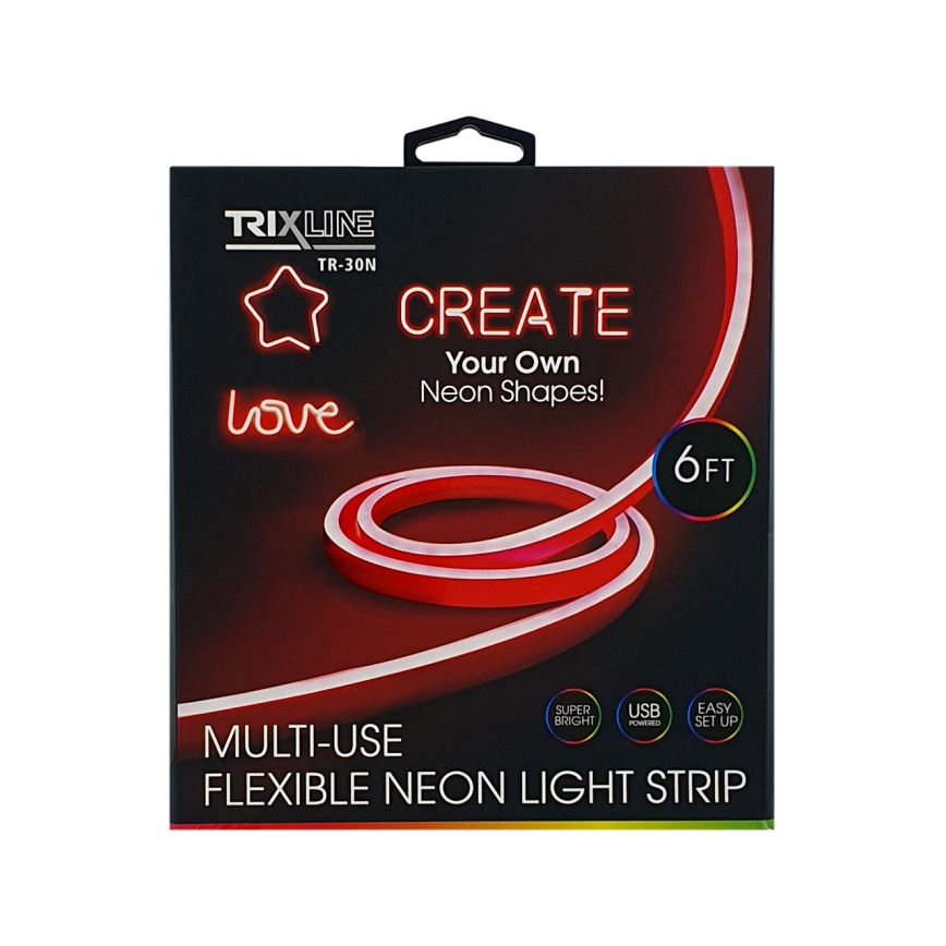 Fita LED Flexível NEON LED/5V USB 1,8 m vermelho