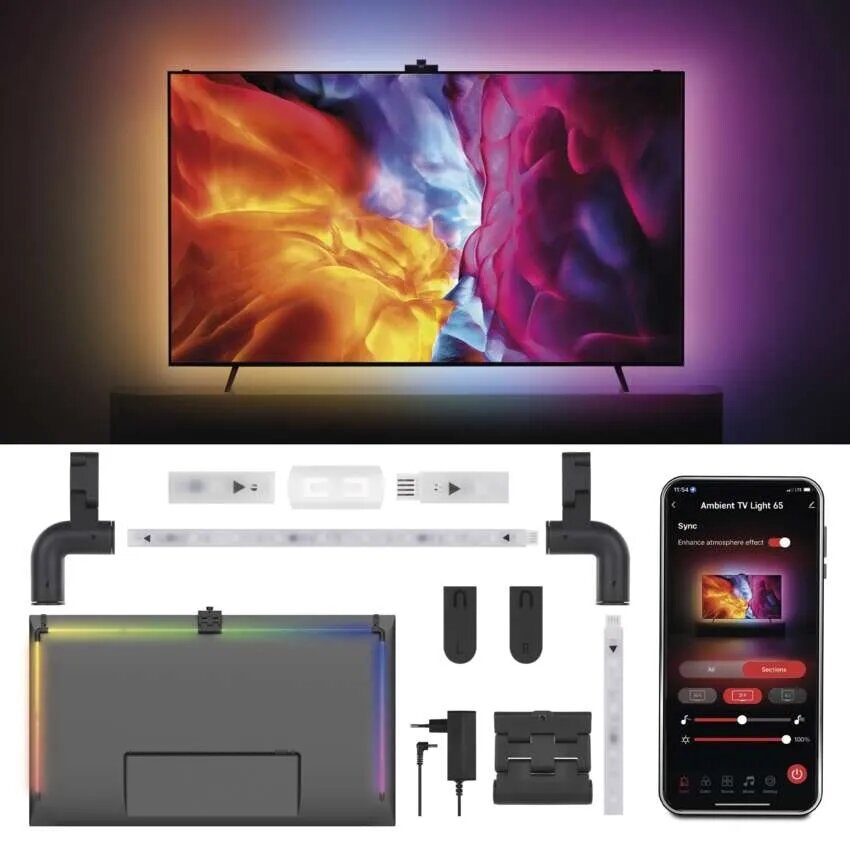 Fita LED RGBIC para TV GoSmart LED/24W/230V 65“