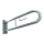 Fixador com suporte 10x25 cm, em inox prateado