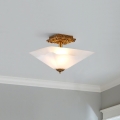 Flambeau STAR-F-S-DG - Candeeiro de teto STAR 2xE27/40W/230V, acabamento em cobre
