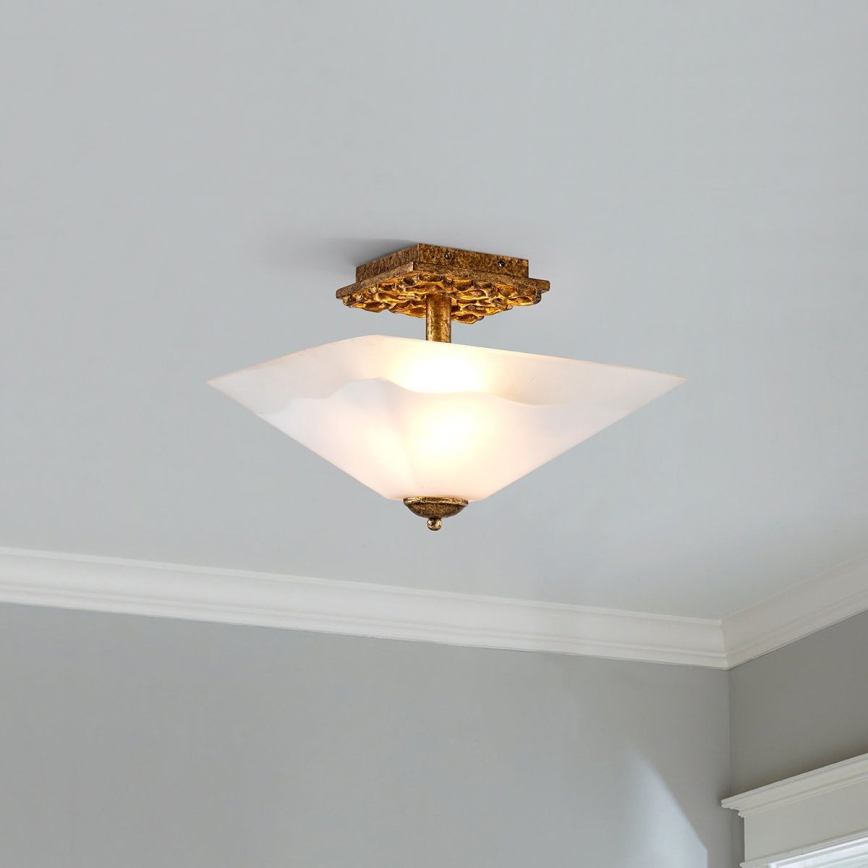 Flambeau STAR-F-S-DG - Candeeiro de teto STAR 2xE27/40W/230V, acabamento em cobre