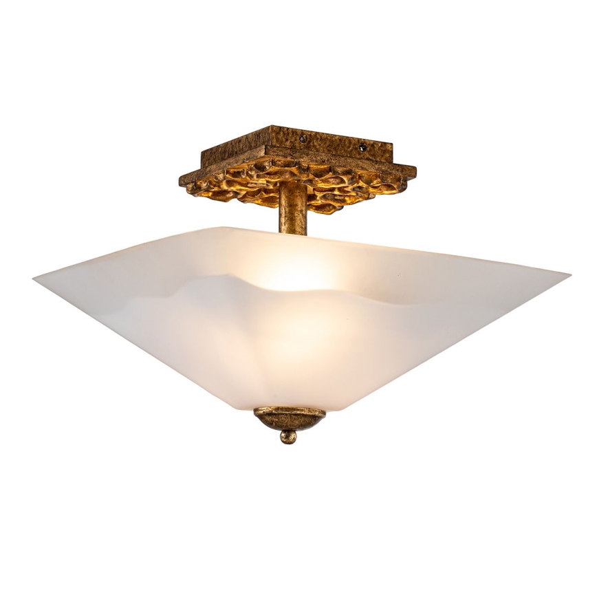 Flambeau STAR-F-S-DG - Candeeiro de teto STAR 2xE27/40W/230V, acabamento em cobre