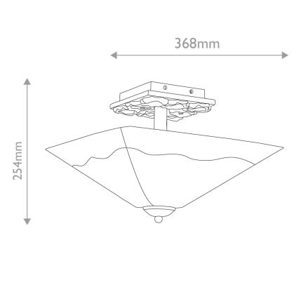 Flambeau - Candeeiro de tecto STAR 2xE27/40W/230V dourado