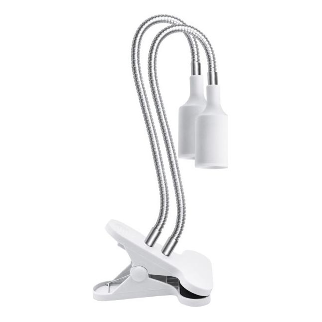 Flexível candeeiro de mesa com clipe para o cultivo de plantas PLANTY 2xE27/30W/230V branco