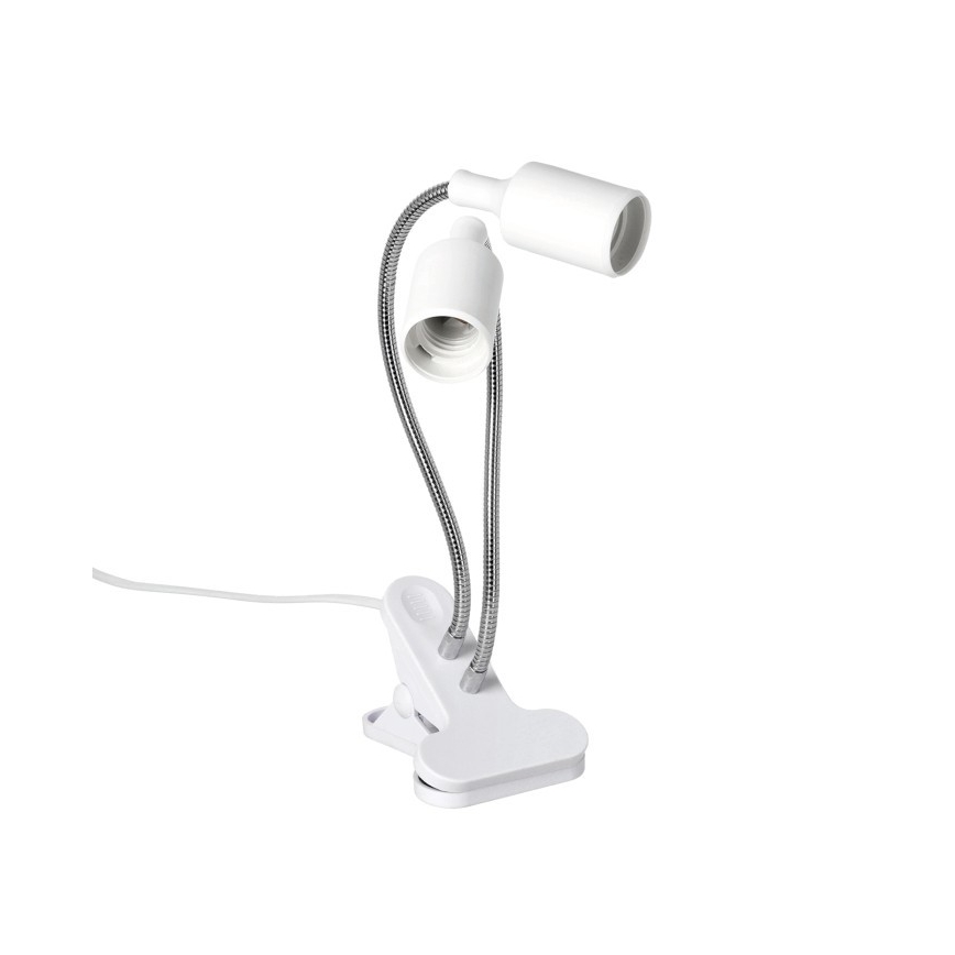 Flexível candeeiro de mesa com clipe para o cultivo de plantas PLANTY 2xE27/30W/230V branco