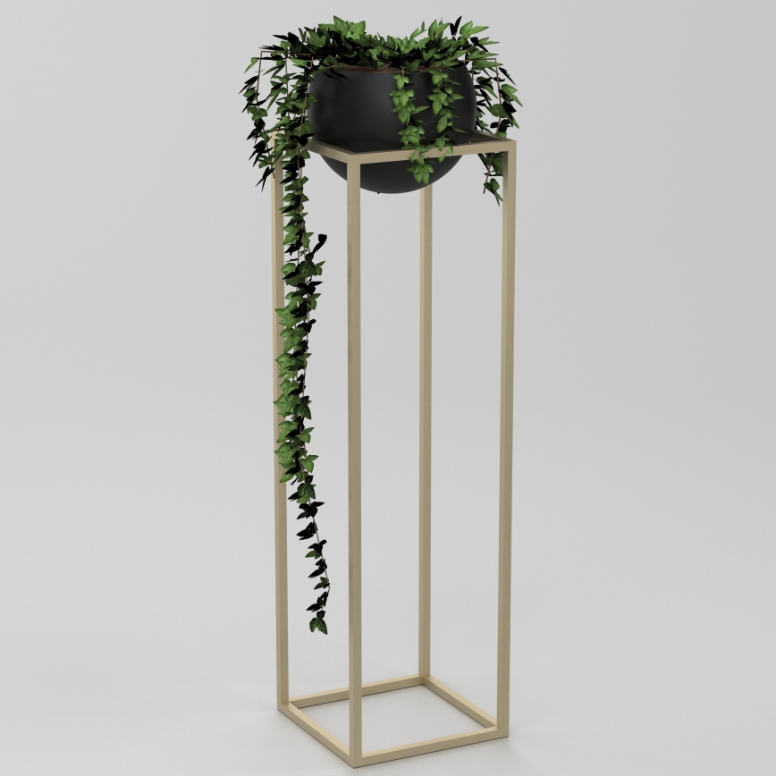 Floreira de metal 111,3x29 cm dourada