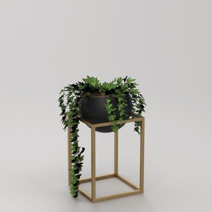 Floreira de metal 51,3x29 cm dourada