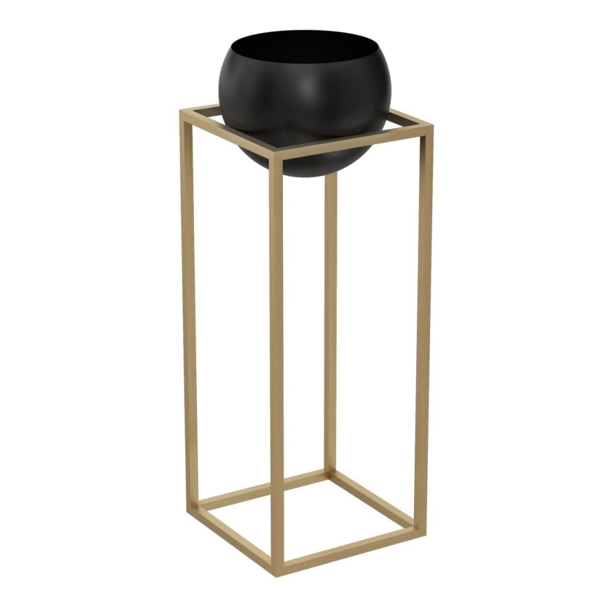 Floreira de metal  81,3x29 cm dourada