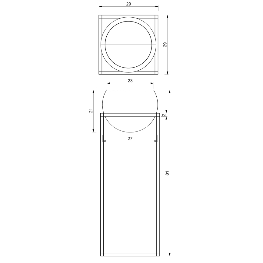 Floreira de metal  81,3x29 cm dourada