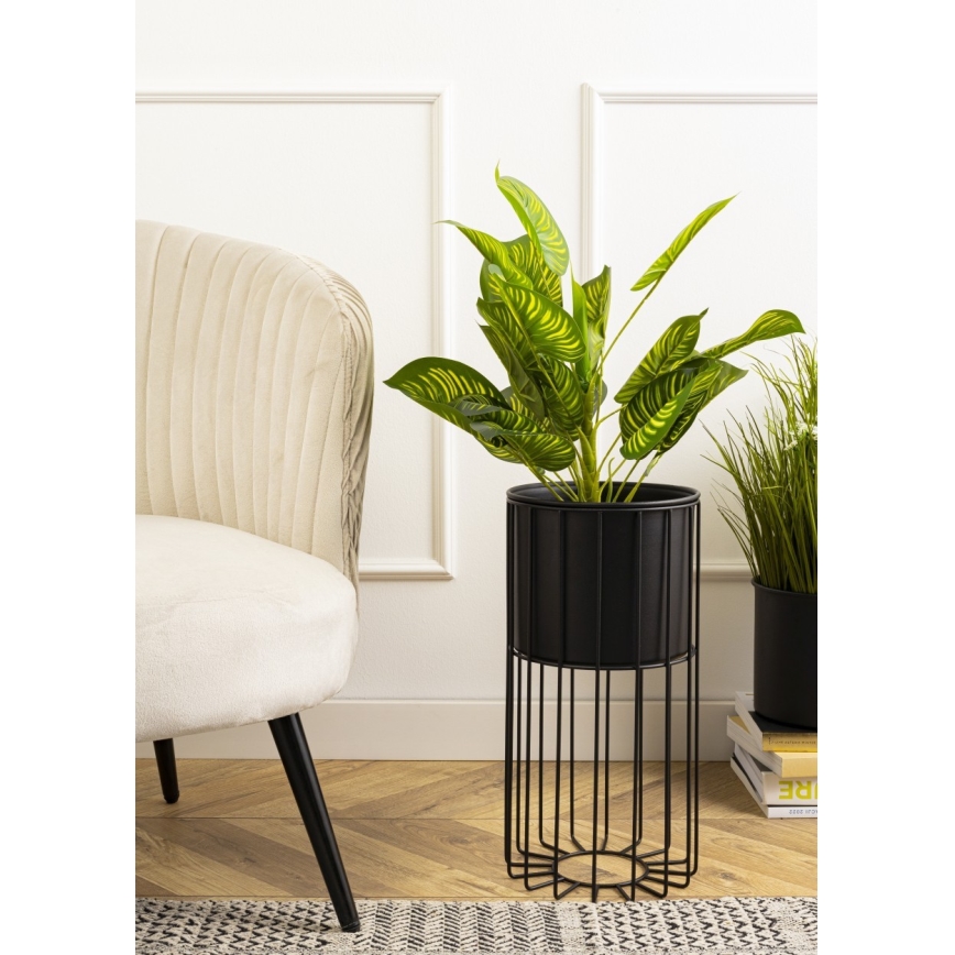 Floreira de metal LOFT 42x20 cm preto