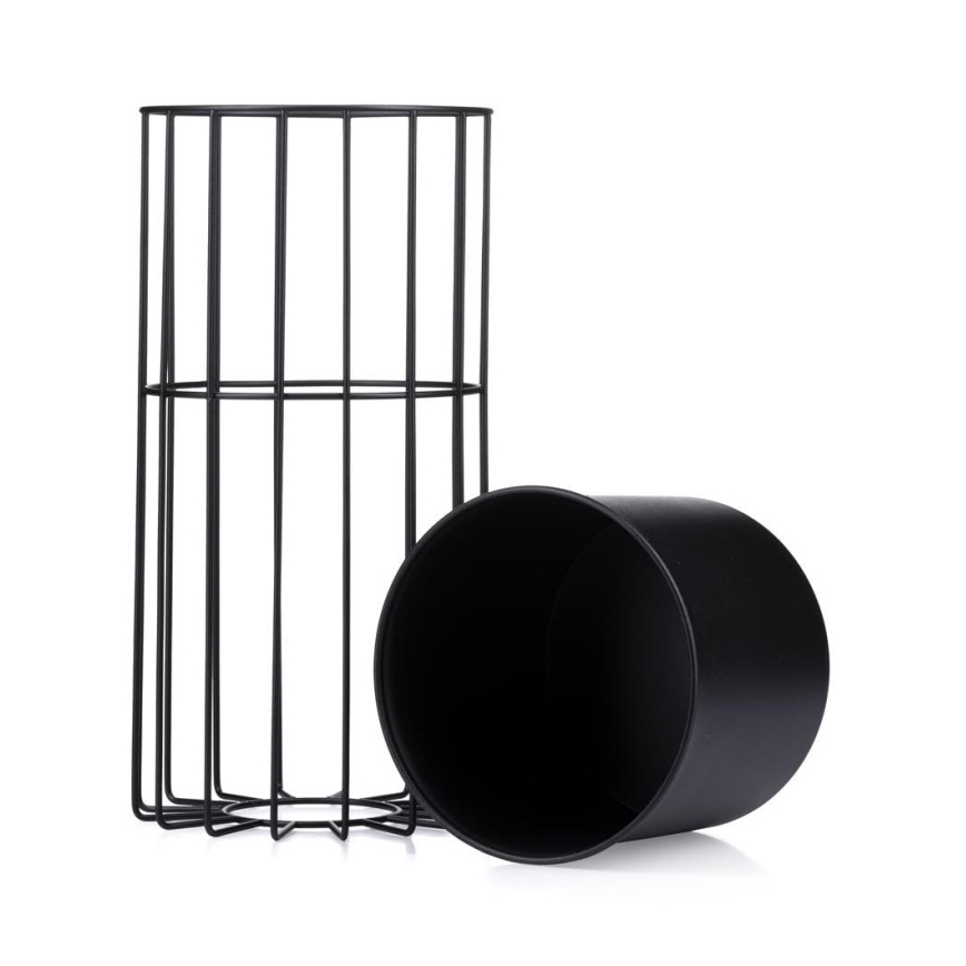 Floreira de metal LOFT 42x20 cm preto