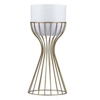 Floreira de metal LOFT 46x20 cm dourada/branco
